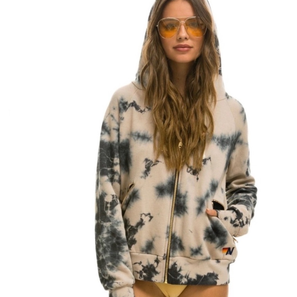 2-Piece Set! Aviator Nation Tie-Dye Hoodie & Sweatpants in Dusty (color)